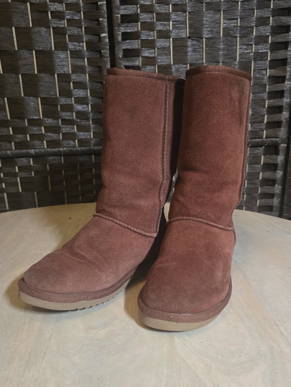 Koolaburra by UGG Koola Tall Suede Boots Chestnut Brown Size 6